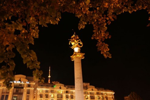 Das Monument des Hl. Georg mit dem Drachen